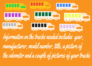 Get information on the trucks together including year, manufacturer, model number and title.