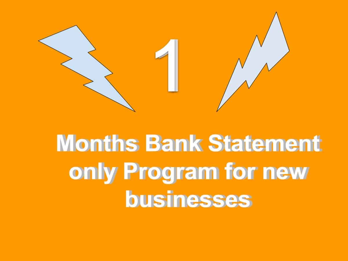 one month bank statement loan program