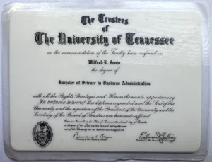 Will Sanio - University of Tennessee Diploma: Bachelor of Science in Business Administration Finance